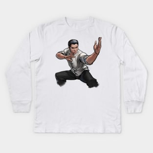 Jet Li Kids Long Sleeve T-Shirt